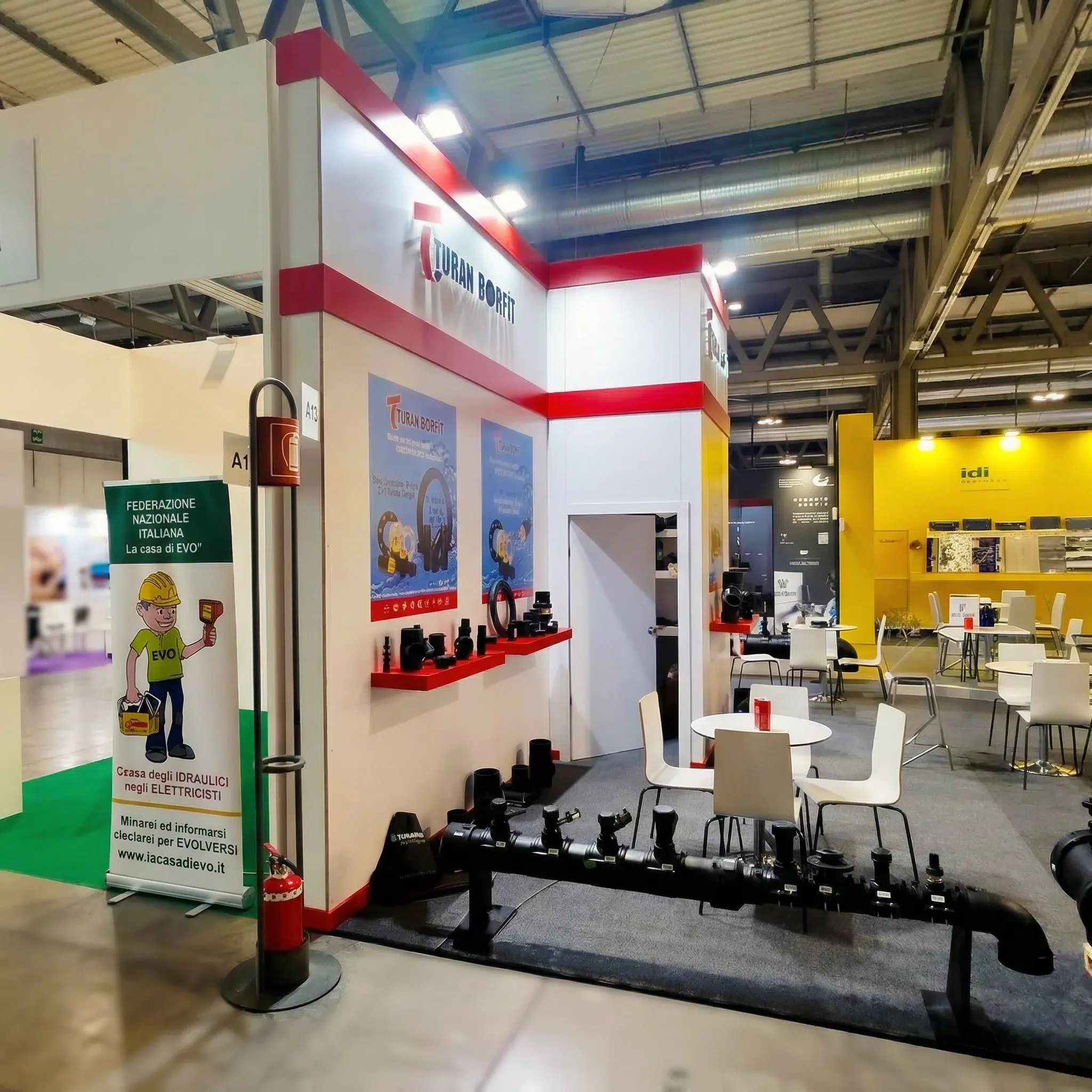 Turan Borfit Messestand Design MCE Milano 2026 - Aktif Fuar Messebau